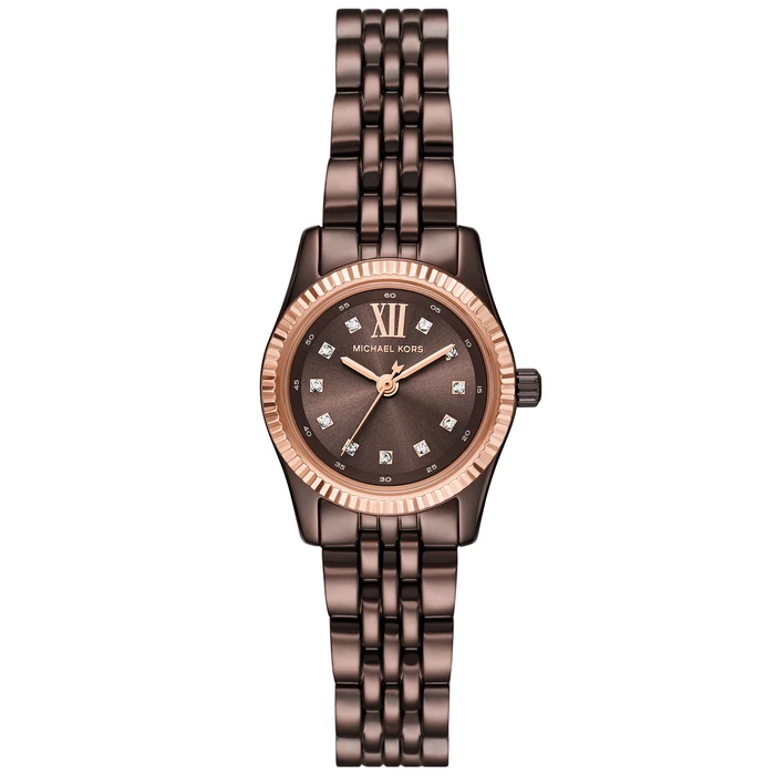 Γυναικείο Ρολόι Michael Kors Mk4844 (26mm) Μεταλλικό Μπρασελέ Καφέ