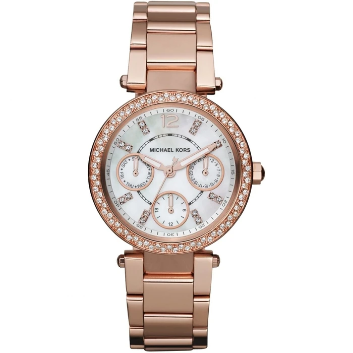 Γυναικείο Ρολόι Michael Kors Mk5616 (33mm) Μεταλλικό Μπρασελέ Ροζ Χρυσό