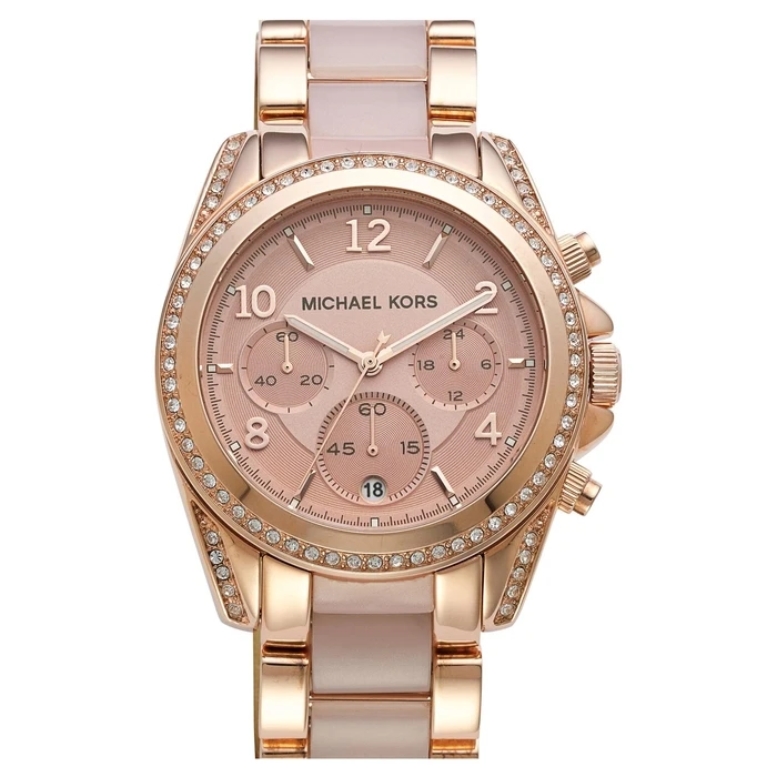 Γυναικείο Ρολόι Michael Kors Mk5943 (39mm) Μεταλλικό Μπρασελέ Ροζ Χρυσό