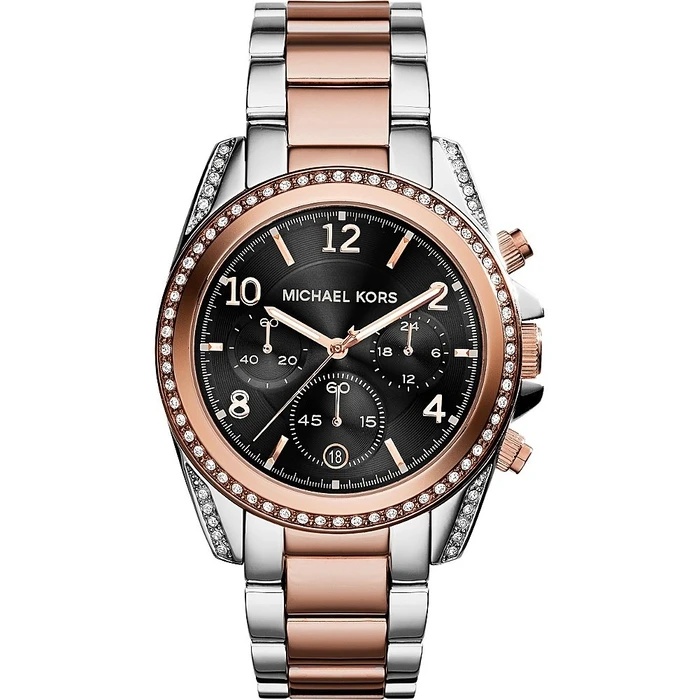 Γυναικείο Ρολόι Michael Kors Mk6093 (39mm) Μεταλλικό Μπρασελέ Ροζ Χρυσό / Ασημί