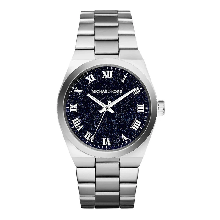 Michael Kors Channing Women's Watch 38mm MK6113 – Stainless Steel Grey Bracelet, Black Dial