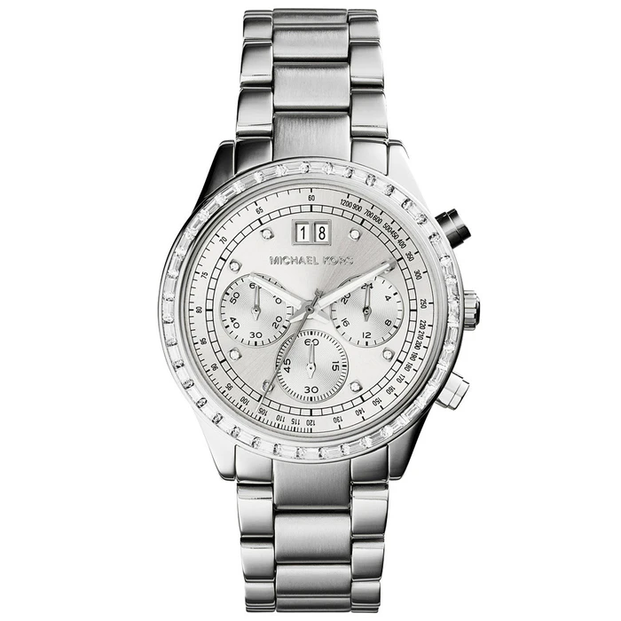 Γυναικείο Ρολόι Michael Kors Mk6186 (40mm) Μεταλλικό Μπρασελέ Ασημί