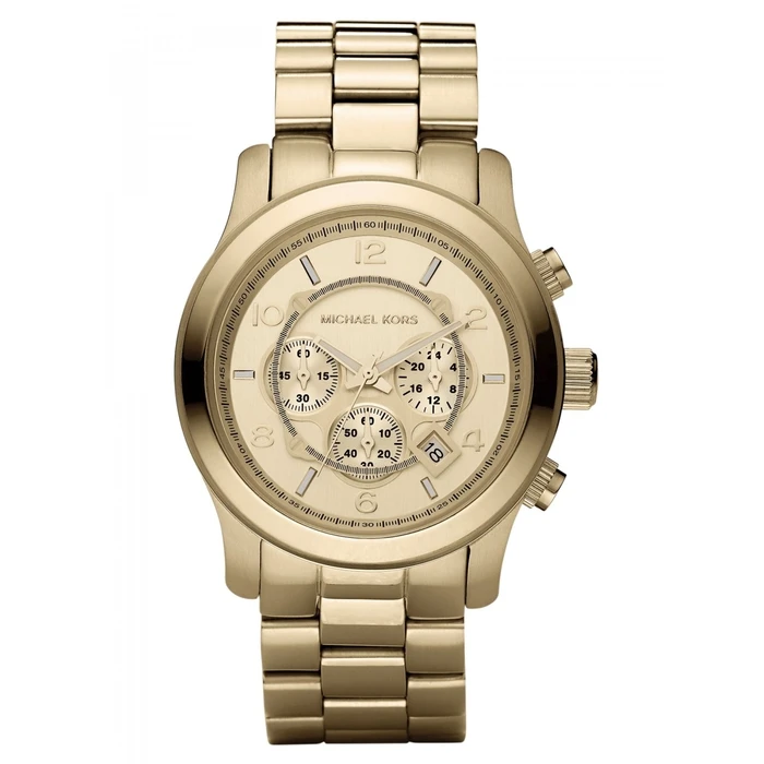 Ανδρικό Ρολόι Michael Kors Mk8077 (50mm) Μεταλλικό Μπρασελέ Χρυσό