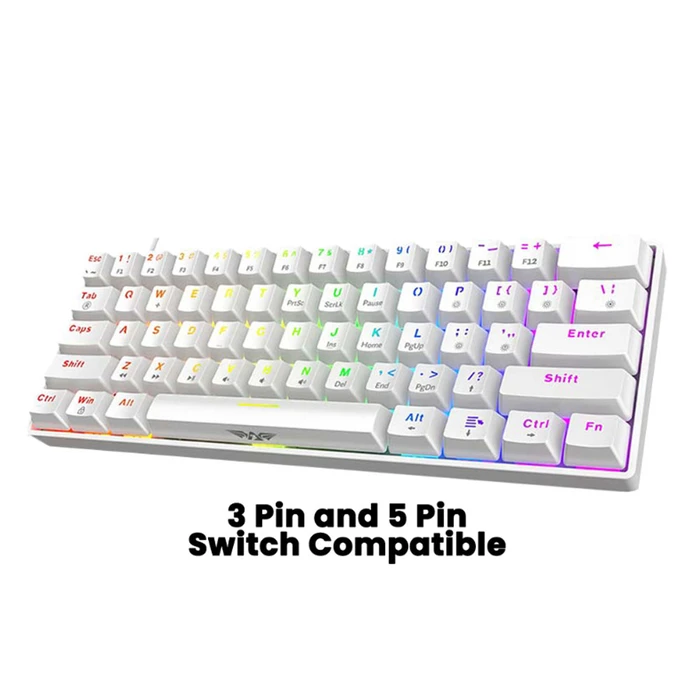 Gaming Πληκτρολόγιο Armaggeddon Mechanical Mka-1C Nex White Tactile Brown Switch