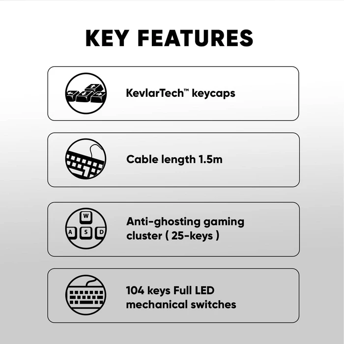 Gaming Πληκτρολόγιο Armaggeddon Hot-Swap 12fx Backlight Blue Switch Mka-7c 2024 White Clicky