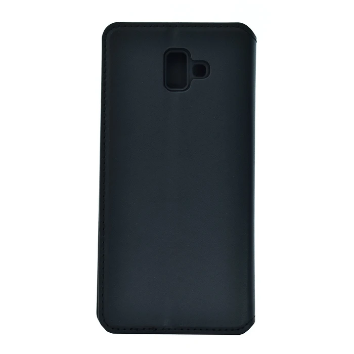 Θήκη Κινητού Powertech Slim Leather για Samsung J6 Plus 2018, μαύρη
