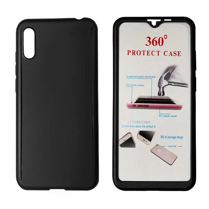 Θήκη Κινητού Powertech Body 360° Tempered Glass, Huawei Y5 2019/Honor 8S, μαύρη