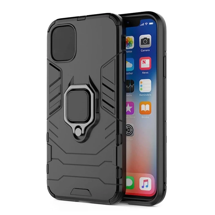 Θήκη Κινητού Powertech Ring Armor MOB-1747 για iPhone 14 Plus, μαύρη