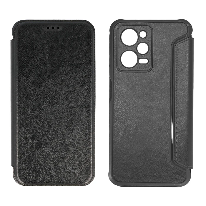 Θήκη Κινητού Powertech Razor Leather MOB-1914, Xiaomi Note 12 Pro/X5 Pro, μαύρη