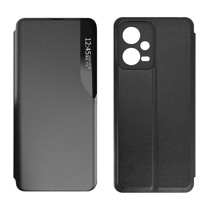 Θήκη Κινητού Powertech Smart view MOB-1918 για Xiaomi Note 12 5G/Poco X5, μαύρη