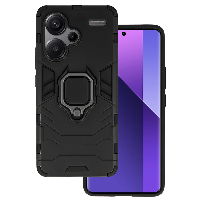 Θήκη Κινητού Powertech Ring Armor Mob-1984 για Xiaomi Redmi Note 13 Pro Plus 5G, Μαύρη