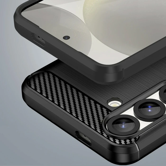 Θήκη Κινητού Powertech Carbon Mob-2008 για Samsung S25, Μαύρη