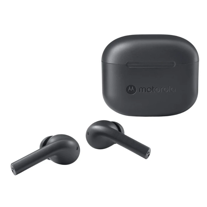 Bluetooth Handsfree Motorola Moto Buds 065 Μαύρα αδιάβροχα in-ear με θήκη και IPX4