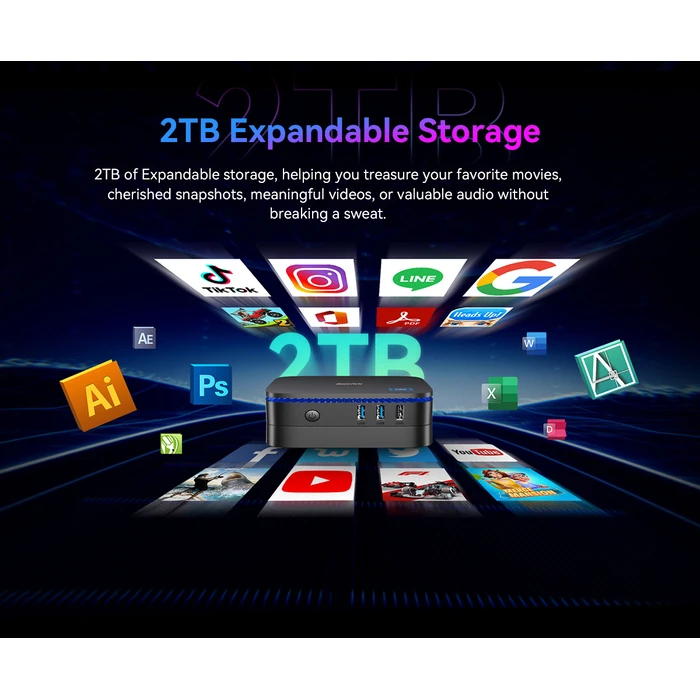 Mini PC Blackview Mini Pc Intel N150 (16Gb+1Tb) 4K Dual Band Win11 Pro Black