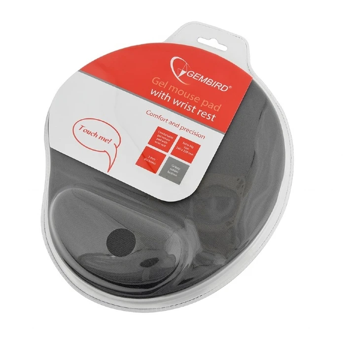 Mousepad Gembird GEL With WRIST REST GREY