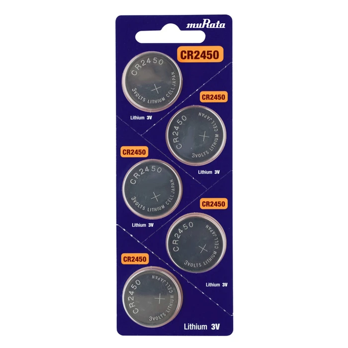 Μπαταρίες Ρολογιών Murata Λιθίου CR2450, 3V, 5τμχ