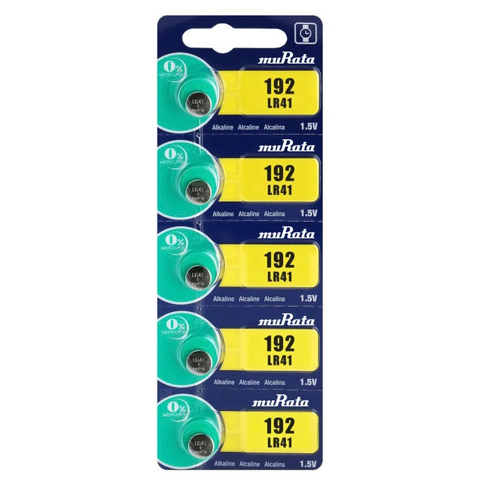 Αλκαλικές Μπαταρίες Murata Lr41 Mr-Lr41, 1.5V, 5Τμχ