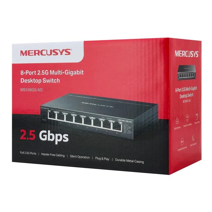 Network Switch Mercusys Desktop Ms108Gs-M2, 8X 2.5Gbps Θύρες, Un/1.0