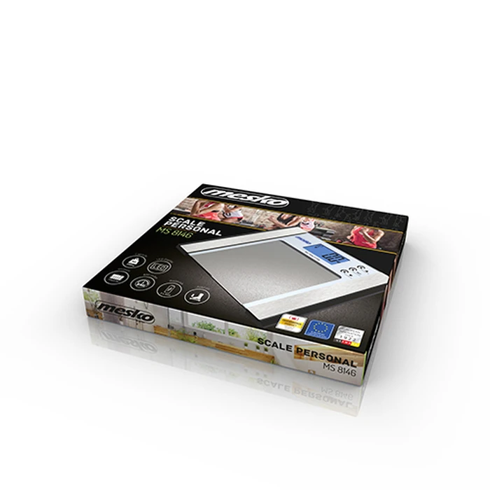 Ζυγαριά Μπάνιου Mesko με Λιπομετρητή σε Ασημί χρώμα MS-8146