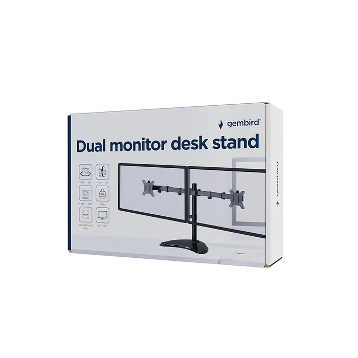 Βάση Monitor Gembird Dual Desk Stand (Rts) 13'-32' Max Vesa 100X100