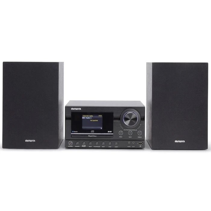 AIWA 2.0 Hi‑Fi System MSBTU-900DAB/BK 100W with CD Player and Bluetooth - Black