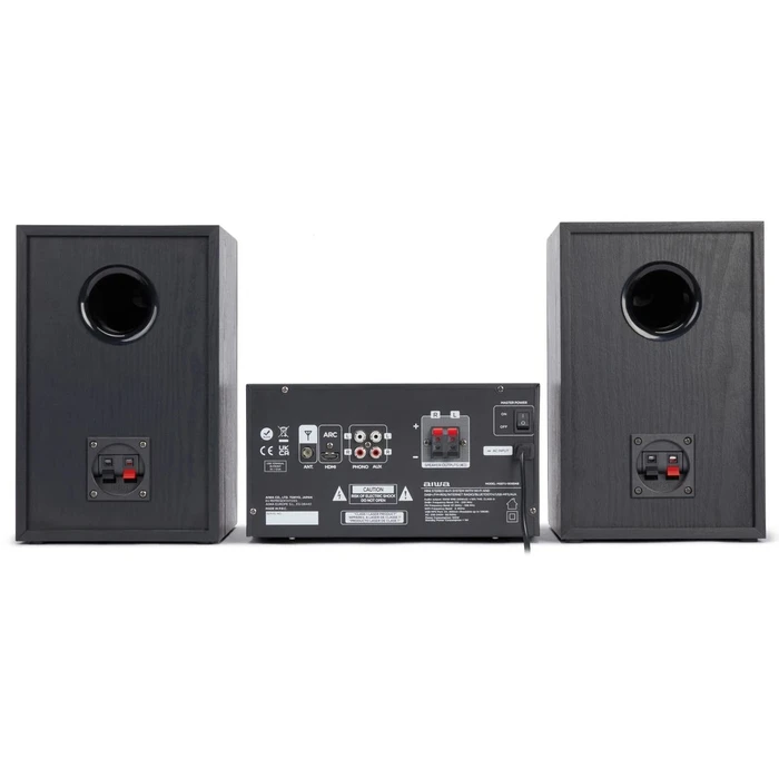 AIWA 2.0 Hi‑Fi System MSBTU-900DAB/BK 100W with CD Player and Bluetooth - Black