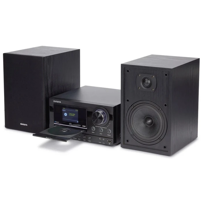 AIWA 2.0 Hi‑Fi System MSBTU-900DAB/BK 100W with CD Player and Bluetooth - Black