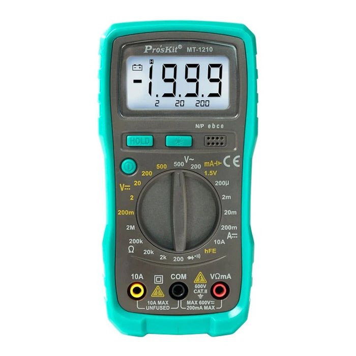 PROSKIT ψηφιακό πολύμετρο MT-1210 (AC/DC, True RMS, με Buzzer)