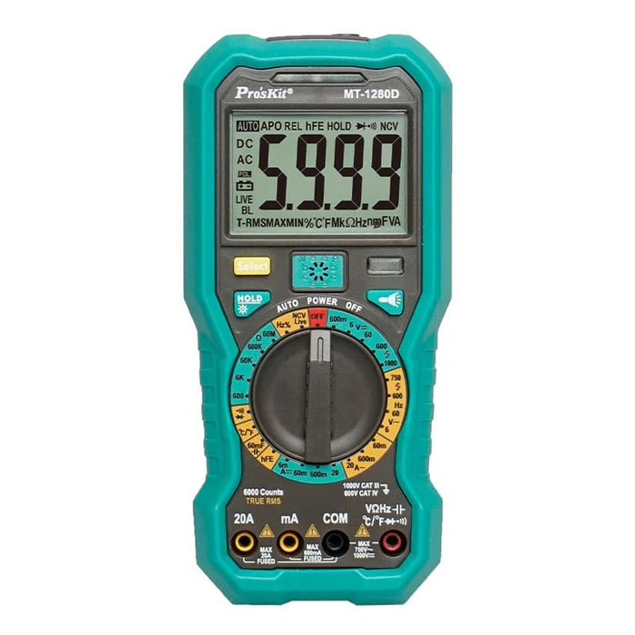 Πολύμετρο Proskit Ψηφιακό MT-1280D, 1000V Dc, Nvc, True Rms
