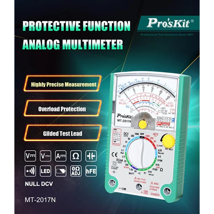 Αναλογικό Πολύμετρο Proskit MT-2017N, DCV, ACV
