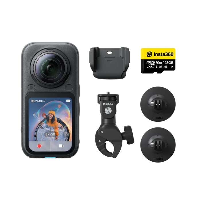 Insta360 X6 Motorcycle Bundle - 8K, 1" Sensors, Triple AI Chip, OLED Display
