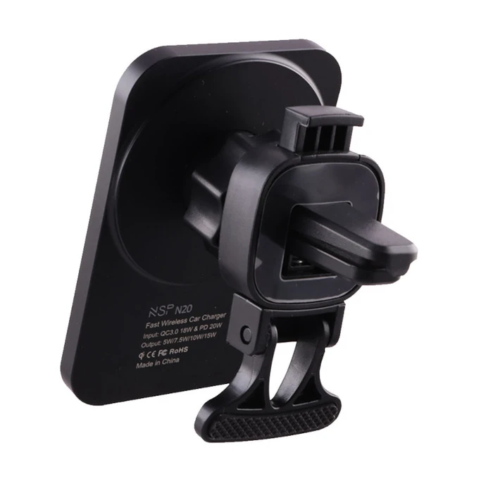 Βάση Κινητού Αυτοκινήτου NSP N20 ασύρματος φορτιστής (8341625) μαγνήτη, 360°, Magsafe, USB-C 1m-15W