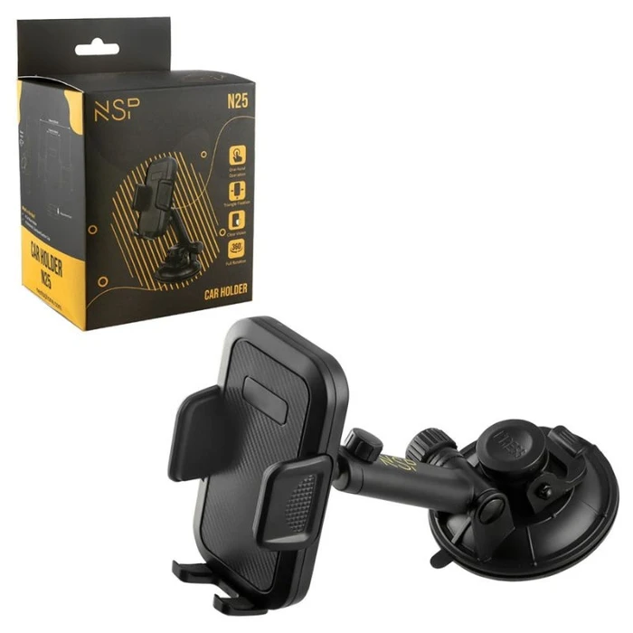 Βάση στήριξης Κινητών Nsp N25 (8347979) Με Μεγάλη Βεντούζα 90mm, 4.7?-7.9?, 360°