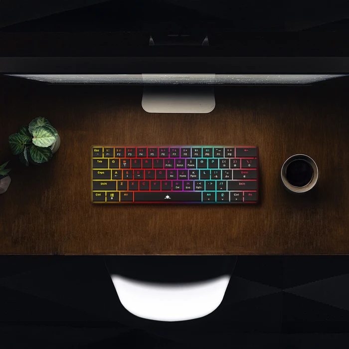WHITE SHARK MECH Gaming Μηχανικό Πληκτρολόγιο 60% US με RGB