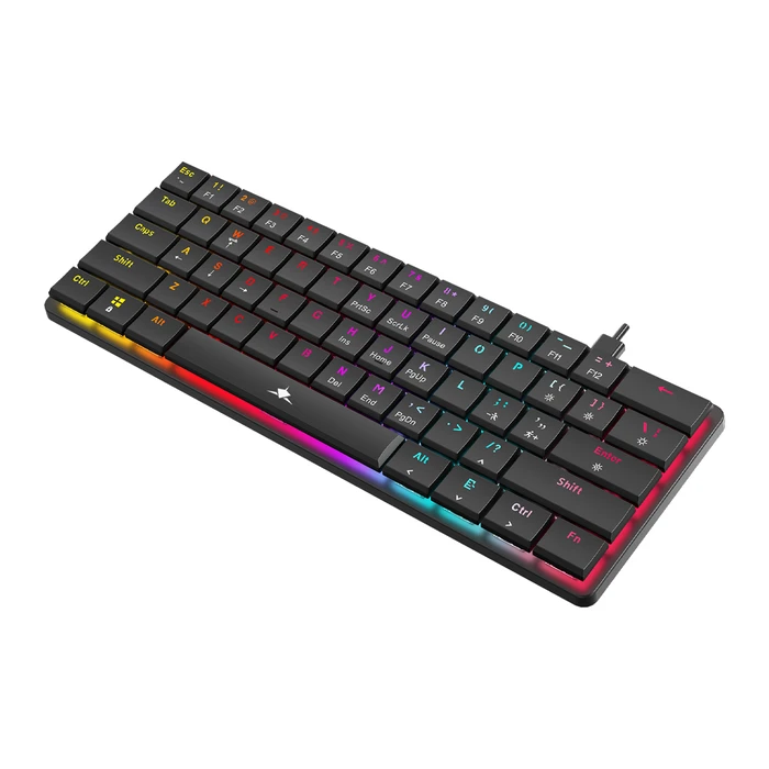 WHITE SHARK MECH Gaming Μηχανικό Πληκτρολόγιο 60% US με RGB
