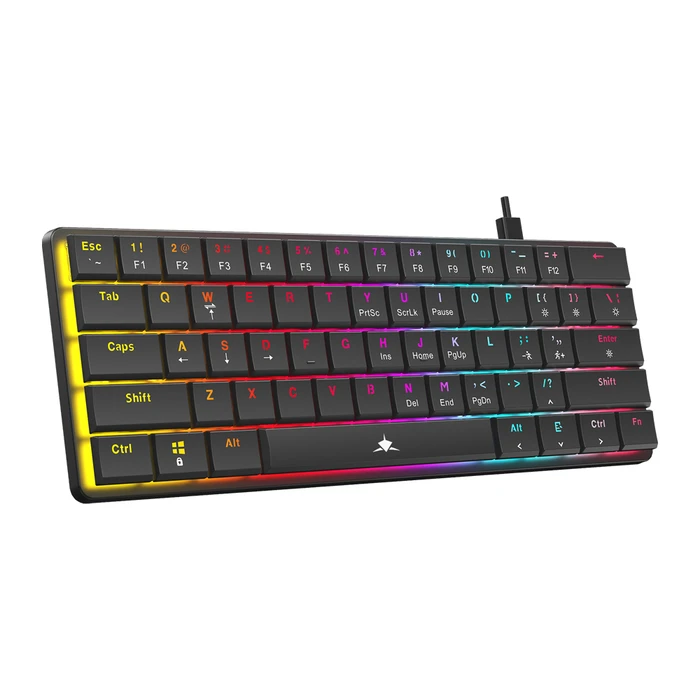 WHITE SHARK MECH Gaming Μηχανικό Πληκτρολόγιο 60% US με RGB