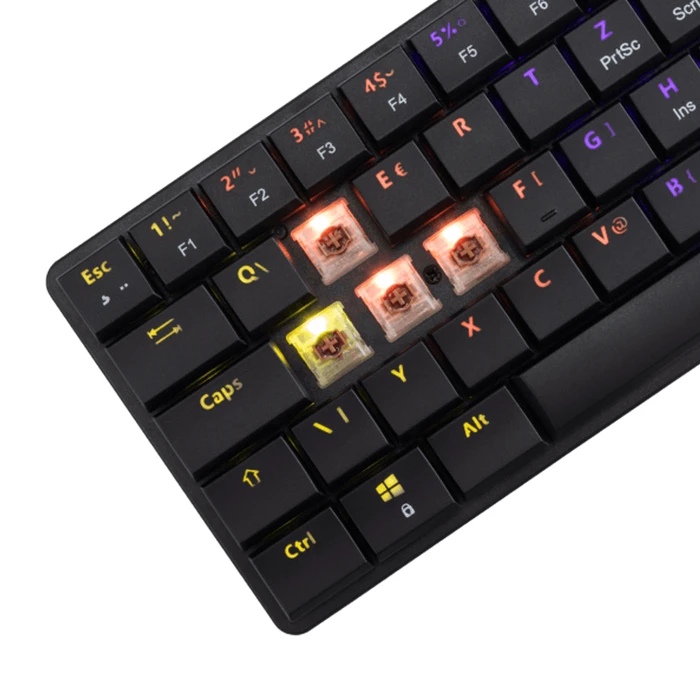 White Shark NAGAMAKI GK-006131 Gaming Μηχανικό Πληκτρολόγιο (US, Low Profile Brown Switch, RGB)