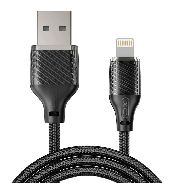 XO Καλώδιο Φόρτισης Και Μεταφοράς Δεδομένων Lightning NB291 Braided 6A Μαύρο