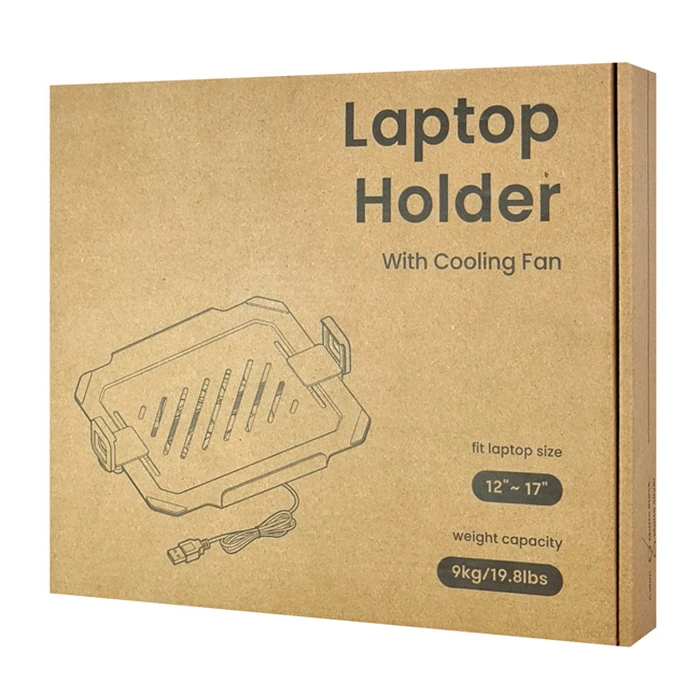 Βάση Laptop Brateck & ψύξη NBH-8GL για VESA, RGB, έως 17", μαύρη