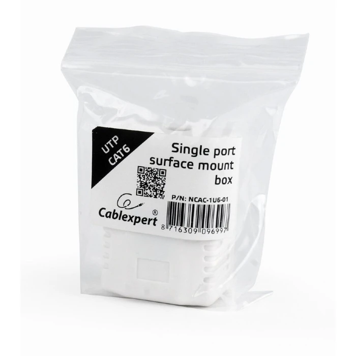 Πρίζα Δικτύου Cablexpert CAT6 UTP Single PORT SURFACE MOUNT BOX