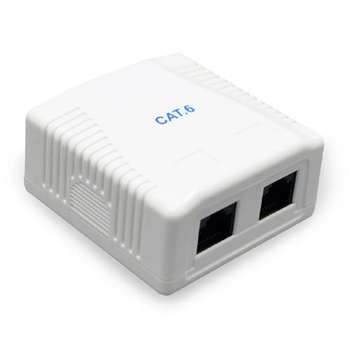 Πρίζα Δικτύου Cablexpert CAT6 UTP 2-PORT SURFACE MOUNT BOX