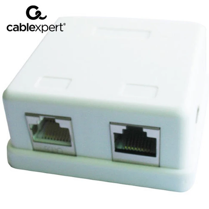 Κουτί Δικτύου Cablexpert TWO JACK SYRFACE With 2 CAT5e HALF-SHIELDED