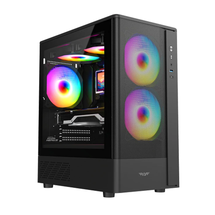 ARMAGGEDDON Aquaron Nemo 3 Gaming Mini Tower PC Case Black (NEMO3B)