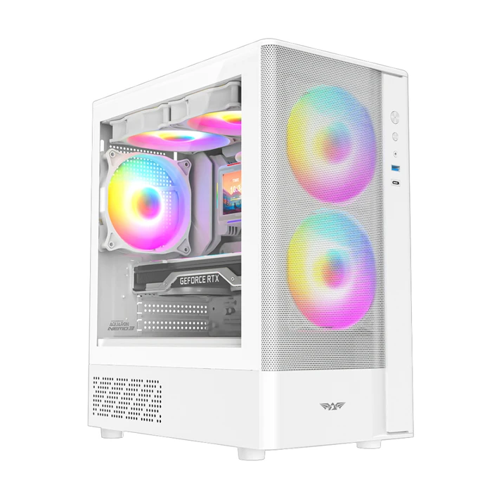 Armaggeddon Aquaron Nemo 3 Mini Tower Κουτί Υπολογιστή Λευκό με Tempered Glass & ARGB