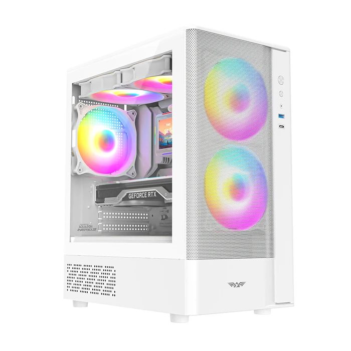 Armaggeddon Aquaron Nemo 3 Mini Tower Κουτί Υπολογιστή Λευκό με Tempered Glass & ARGB