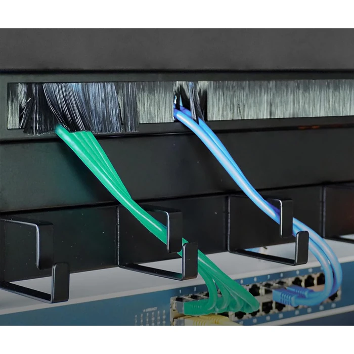 Βούρτσα Προστασίας Για Rack Powertech Netw-0030, 19"/1U, Μεταλλικό, Μαύρο