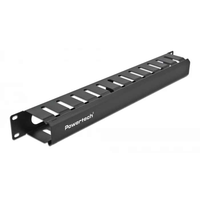 POWERTECH Cable Management για Rack 19 1U Μεταλλικό Μαύρο