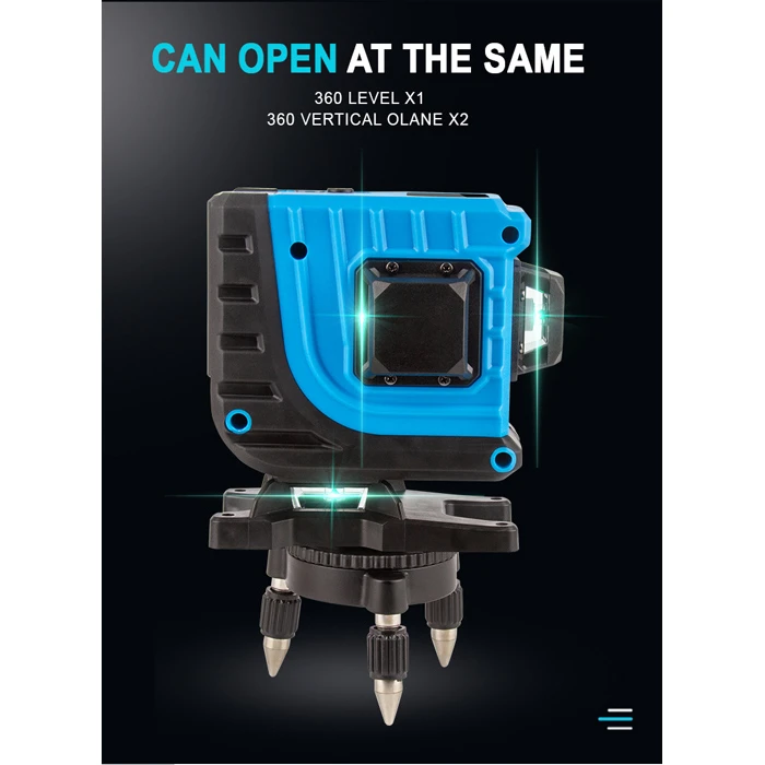 Αλφάδι Laser Noyafa γραμμικό NF-112G, με πράσινη δέσμη 12 ακτίνων 3D