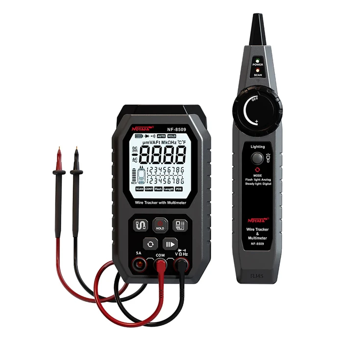 Ψηφιακό Πολύμετρο Noyafa & Ανιχνευτής Καλωδίων Nf-8509, Ncv