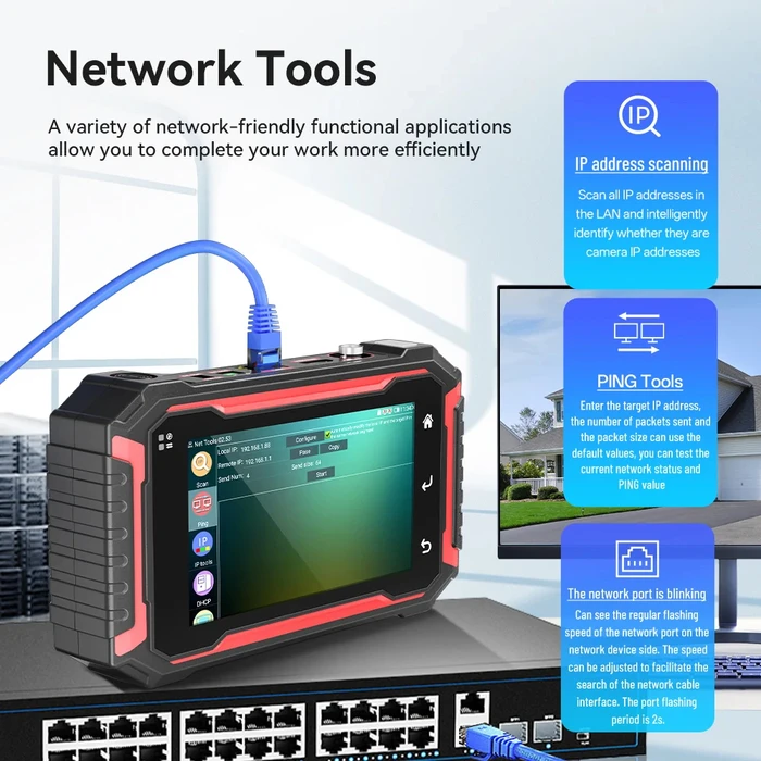 NOYAFA NF-IPC725 Ελεγκτής CCTV & IP με 5.5" IPS οθόνη
